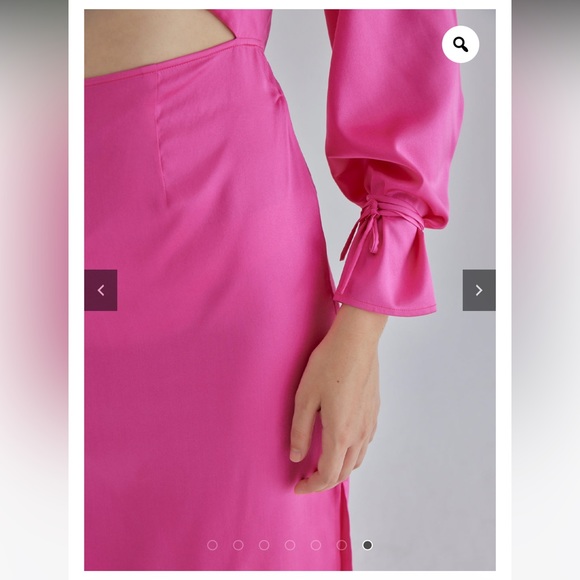 NEW without Tags SILK MAISON Pink Palace Silk Dress - Picture 7 of 11